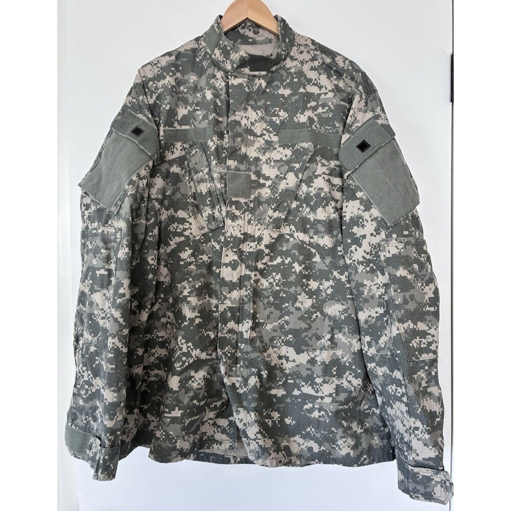 Military Jacket Men Large X-Long Digital Camo Ripstop Army Combat Uniform ACU